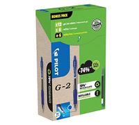 Pilot Pen Gel Pen Greenpack G-2 0.7 mm Blue – 12 Pens & 12 Refills (WLT556183)