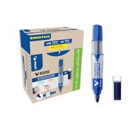 Pilot V-Board Master Greenpack 10 Drywipe Markers + 10 Refills M Blue