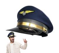 Pilot Hat, Pilot Hat Adult, Captain Hat for Marine Pilots for Adults, Airline Theme Party, Pilot Hat, Aeroplane Costume, Hat, Sailor Hat, Hat for Halloween, Costume Accessories