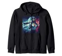 Pilot Heartbeat WW2 Spitfire Warplane Cool Aviator Zip Hoodie