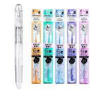 Pilot Hi-Tec-C Coleto Gel Ink Pen 0.4mm 5-In-1 Transparent Body & 5 Pastel Color Refills Set With Original Stylus Ballpoint Touch Pen