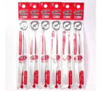 Pilot Hi-Tec-C Coleto Gel Ink Pen Refill 0.3mm Red ? 6 Packs/total 6 pcs (Japan Import) [Komainu-Dou Original Package]