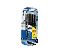 Pilot Hi Tec V5 Rollerball Pen Extra Fine Pack of 3 Black - Color: Black