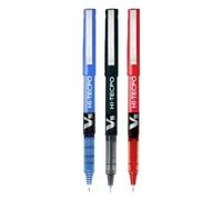 Pilot Hi-Tecpoint V5 0.5mm Extra Fine Point Pure Liquid Ink Roller Ball Pen | Pack Of 3 (1 Blue + 1 Black + 1 Red)