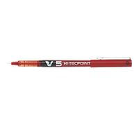 Pilot Hi-Tecpoint V5 Non-retractable Rollerball Pen Red 0.3 mm Extra Fine Rollerball Non Refillable Pack of 12