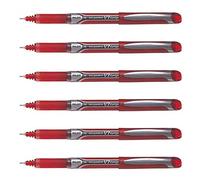 Pilot Hi-Tecpoint V7 Grip Ink Rollerball Pens, Pack of 6, Redaa