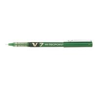 Pilot Hi-Tecpoint V7 Liquid Ink Roller Ball Pens Medium Point Green (Pack of 3)