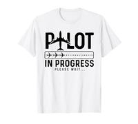 Pilot in Progress Funny Aviation Student Airline Pilots T-Shirt