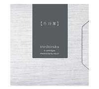 Pilot Iroshizuku Fountain Pen Ink Cartridges Fuyu-syogun (Bluish Dark Gray) 6 Pieces IRF-6S-FS with Kanji Love Sticker