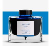 Pilot Iroshizuku Fountain Pen Ink - 50 ml Bottle - Kon-peki Deep Azure Blue (Japan Import)