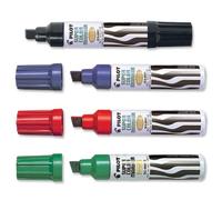 Pilot Jumbo Permanent Marker Oil-based Chisel Tip 3-12.5mm Line Assorted Ref SC6600W4 [Pack of 4]