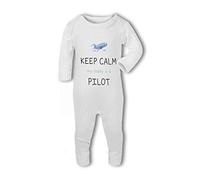 Pilot - Keep Calm My Daddy is a Funny - Baby Romper Suit, 6-12 Months