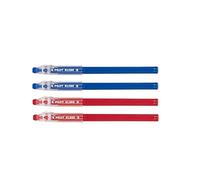 Pilot Kleer Erasable Ballpoint Pens 0.7mm Tip - 2 x Blue Ink 2 x Red Ink - Supplied Loose
