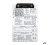 Pilot Knee Board Aluminum Clipboard with Elastic Band for Convenient Flight Data Handling (VFR)
