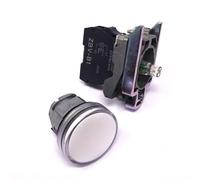 Schneider Electric Harmony XB4 - Pilot Indicator Light, Metal, Plain Lens, Integral LED, Industrial Control, 24 V AC/DC, XB4BVB1, White