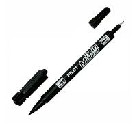 Pilot Marqueur Twin Marker BEGREEN indélibile Noire 2 pointes ogives fine et moyenne