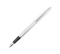 Pilot Metropolitan Collection Fountain Pen, Silver Barrel, Classic Design, Fine Nib, Black Ink (91113)