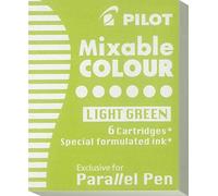 Pilot Mixable Colour Ink Cartridges for Parallel Pen - Light Green (Box of 6)