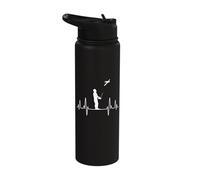 Pilot Model Heartbeat Airplane Model Stainless Steel Insulated Water Bottle
