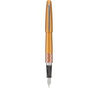 PILOT MR Retro Pop Collection Fountain Pen in Gift Box Orange Barrel with Flower Accent Medium Point Stainless Steel Nib Refillable Black Ink (9144