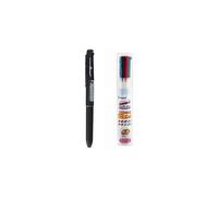 Pilot Multi-Pen Body Hi-Tec-C Coleto 1000 Black Body (LHKC-1SC-B)+ 0.4mm Refill 10 Color Set (LHKRF-1SC4-10C)