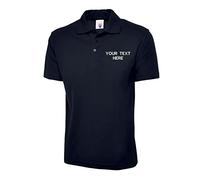 Pilot Olympic Left Chest Text Polo Shirt, Workwear Industrial Office Unisex Adults Top (Navy, 4XL, 4X_l)