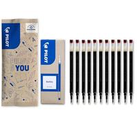 Pilot - Pack of 10 +1 Free Refills BLS-G2-7 - Compatible Rollerball Pens 0.7mm G2, G2 Plus, B2P Gel - Intense Gel Ink - Red - Medium Tip