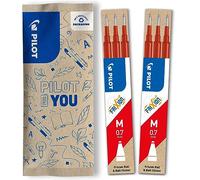 PILOT Frixion Refills 0.7 - Set of 2 with 3 Frixion Refills - Erasable Compatible with Frixion Ball and Frixion Clicker - Frixion Red Refills - Medium Strength - Gel Rollerball Refill