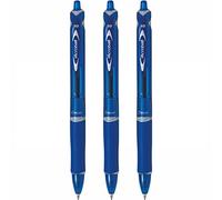 PILOT Pack of 3 Ballpoint Pens Medium Point Blue Acroball Begreen