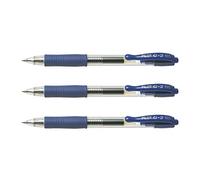 Set of 6 Gel Ink Ballpoint Pens G2 05 Fine Point Blue