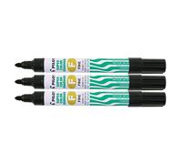 Pilot Pack of 3 Great Color Permanent Marker, Bullet Tip, Black