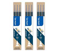 PILOT Pack of 3 Refills for Frixion Point BLS-FRP5 Rollerball Pens Fine Tip Blue Black