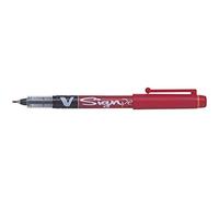 Pilot Pack of 3 V Sign Felt Pens, Medium Nib 0.6mm - Red