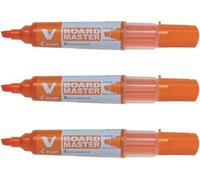 Pilot Pen Whiteboard Marker V Board Master BeGreen Chisel Tip Medium - Orange Pack of 12