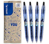 PILOT - Pack of 4 B2P Gel 0.7 - Gel Ink Roller Ball Pen - Medium - Begreen - Black