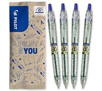 PILOT - Pack of 4 Ecoball 1 mm - Gel Ink Roller Ball Pen - Medium - Begreen - Blue