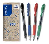 PILOT - Pack of 4 G2 0,7 - Gel Ink Roller Ball Pen - Medium - Assorted Colors - Black
