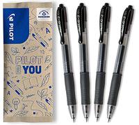 PILOT - Pack of 4 G2 0,7 - Gel Ink Roller Ball Pen - Medium - Black