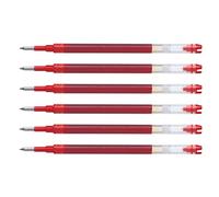 Pilot Pack of 6 Refills for V-Ball RT Roller Tip Pen 0.7 mm - Red