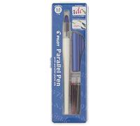 Pilot Parallel 4 Nib Calligraphy Pen Set, 1.5mm, 2.4mm, 3.8mm & 6.0mm Nibs, Includes 4 Black & 4 Red Ink Cartridges (90078)
