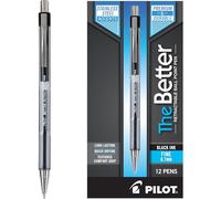 Pilot Pen 30000 The Better Ball Point Pen Refillable & Retractable Ballpoint Pens, Fine Point, Black Ink, 12-Pack