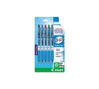 Pilot Pen 32814 B2P Recycled Ballpoint Pen, 1.0 Mm, Assorted Ink, 5 Per Pack