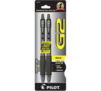 Pilot Pen G2 Premium Gel Roller Bold 1.0mm Black, Acrylic, Multicoloured, 2-Piece