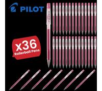 Pilot Pink Gel Rollerball Pen 0.4mm Microtip for Fine Notes & Drawing ( Pack of 36) Pilot Pink