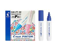 Pilot Pintor Medium Line Bullet Paint Marker 4.5mm Tip- Blue (Pack of 6)