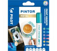Pilot Pen Pintor - Gold, Metallic Blue, Metallic Green, Metallic Pink, Metallic Violet, Silver - 6pc