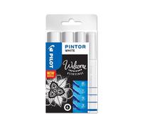 Pintor Pilot Pintor Paint Marker Extra Fine/Fine/Medium/Broad White (Pack 4) 313