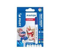 Pilot Pintor - Wallet of 6 - Fine - Black. Blue, Red, Yellow, Green, White Pilot Multicolor