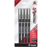 Pilot Precise V5 Capped Liquid Ink Rolling Ball Pens - Extra-Fine 0.5 mm Point, Smooth, Archival-Quality Black Ink