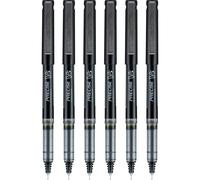 Pilot Precise V5 Capped Liquid Ink Rolling Ball Pens Extra Fine Point 0.5 mm Black Pack of 6